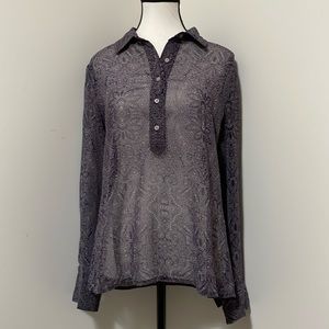 Beautiful navy print blouse